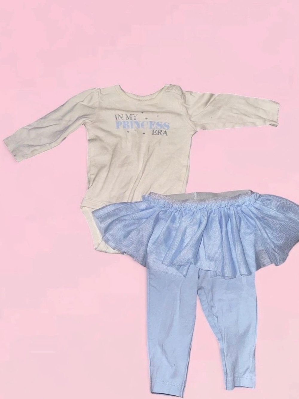 Carter's Princess Era Bodysuit & Tutu Pant Set Blue & White